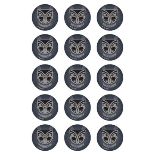 Warriors NRL Edible Icing Cupcake Images - Click Image to Close